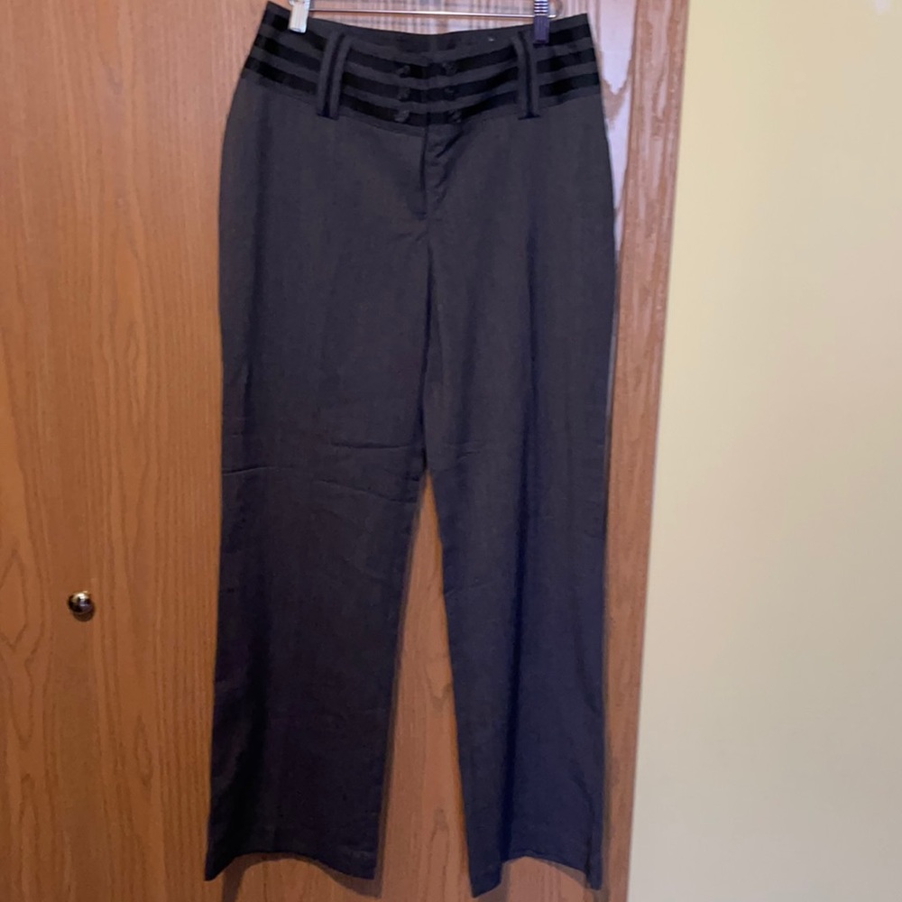 Classy gray and black trimmed pants